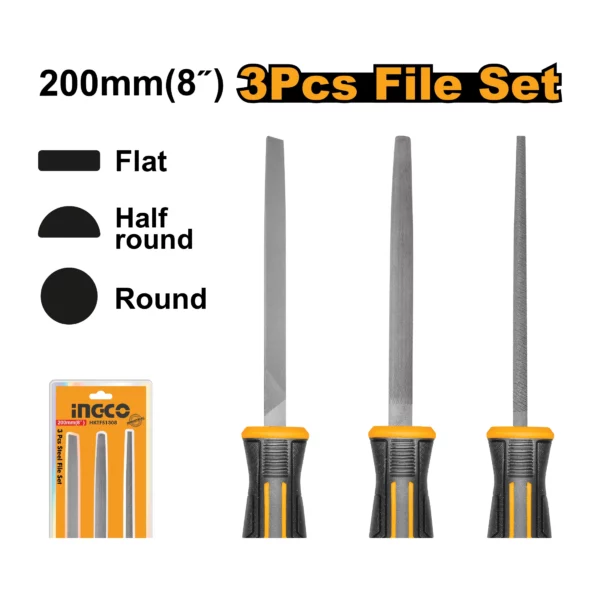 FILE SET 200MM +3 HND 3PC - Steel and Pipes for Africa (Pty) Ltd